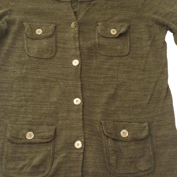 J. Crew button up short sleeve knit top sz XS - Picture 3 of 4